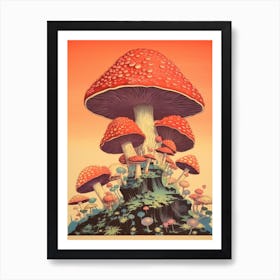 Trippy Mushroom 4 Art Print