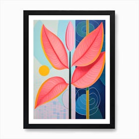 Heliconia 3 Hilma Af Klint Inspired Pastel Flower Painting Art Print