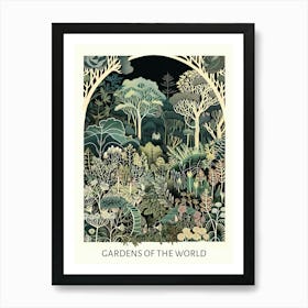 Gardens Of The World 6 Vintage Art Nouveau Botanical  Art Print