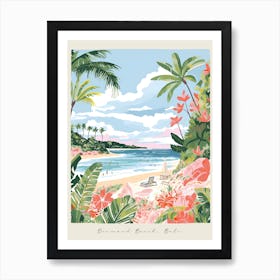 Poster Of Diamond Beach, Bali, Indonesia, Matisse And Rousseau Style 2 Art Print