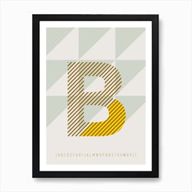 B Typeface Alphabet Poster