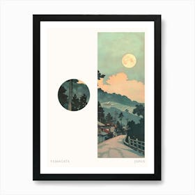 Yamagata Japan 4 Cut Out Travel Poster Art Print