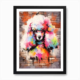 Aesthetic Poodle Dog Puppy Brick Wall Graffiti Artwork Art Print