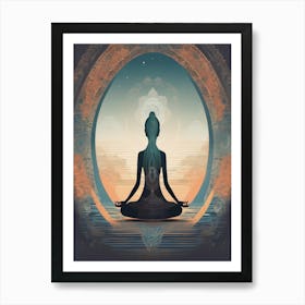 faceless Buddha In Meditation Art Print