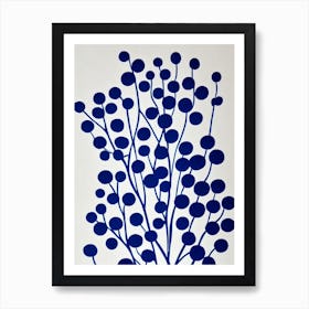 Blackberry Lily Stencil Style Art Print