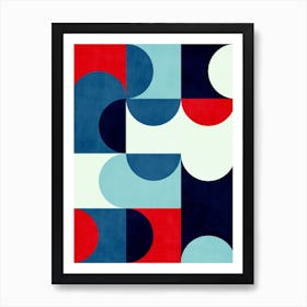 Mcm Red Blue White A Art Print