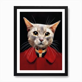 Fearless Bicky The Cat Pet Portraits Art Print