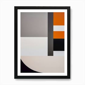 Echoes of Geometric Symphony: Abstract Digital Minimalism Artwork Art Print