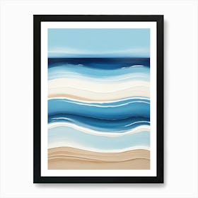 Sand And Waves Art Print