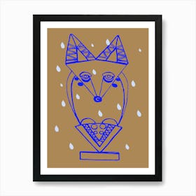 Wolf In The Snow 1 Art Print