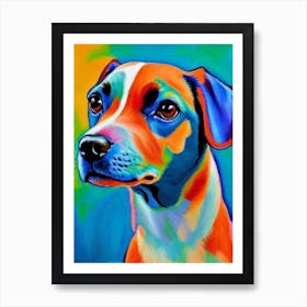 Miniature Pinscher 2 Fauvist Style Dog Art Print