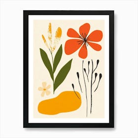 Flowers And Fruit Art Print