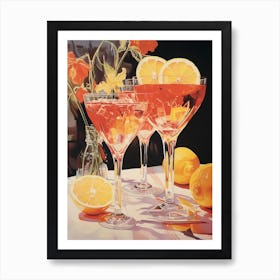 Vintage Cocktails Pop Art Inspired 3 Art Print