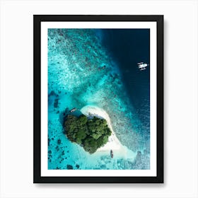 Aerial View Of A Tropical Island 3 Art Print