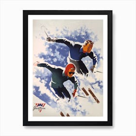 Jantzen Ski Advert Poster Art Print