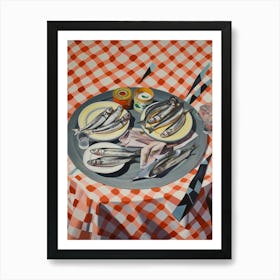 Anchovies Still Life Painting Art Print