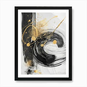 Abstract Black And Gold Canvas Print 19 Art Print