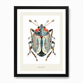 Colourful Insect Illustration Pill Bug 10 Poster Art Print