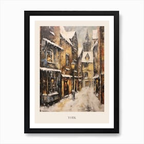 Vintage Winter Painting Poster York United Kingdom 2 Art Print