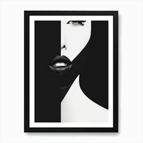 Black And White Portrait Of A Woman 7 Art Print