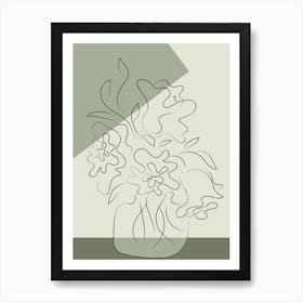 Floral Sage Green_2455584 Art Print