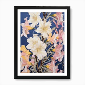 Larkspur 1 Flower Painting Art Print