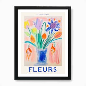 French Flower Poster Bluebell 2 Art Print