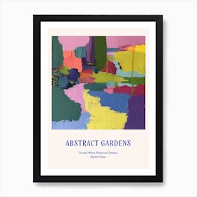 Colourful Gardens Coastal Maine Botanical Gardens Usa 1 Blue Poster Art Print