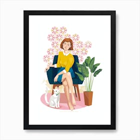 Here Kitty Art Print