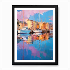 Boats In The Harbour Art Print