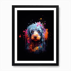 Dog  color splash style art Art Print