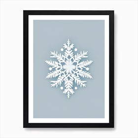 Beauty, Snowflakes, Retro Minimal 1 Art Print