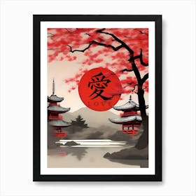 Japanese Garden - Love (2) Art Print