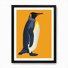 Emperor Penguin Oamaru Blue Penguin Colony Minimalist Illustration 1 Art Print