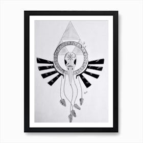 Viking raven Art Print