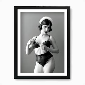 1920's Burlesque Dancer ~Reimagined 7 Art Print