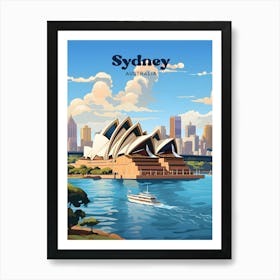 Sydney Australia Opera House Modern Travel Art Art Print