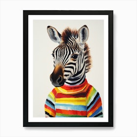 Rainbow Zebra Canvas Prints for Sale