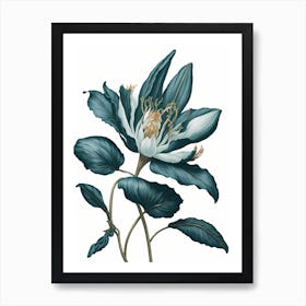 Minimal Lily Flower Painting (7) Art Print