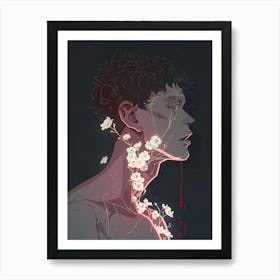 Blood And Flowers Art Print