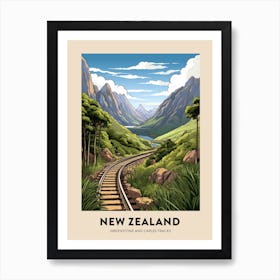 Greenstone And Caples Tracks New Zealand 1 Vintage Hiking Travel Poster Art Print