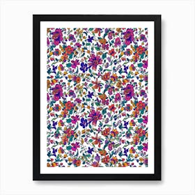 Iris Impress London Fabrics Floral Pattern 4 Art Print