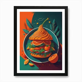 Burger Illustration Art Print