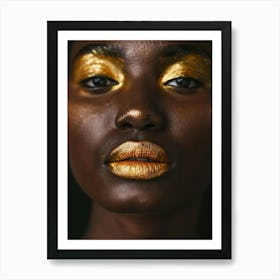 Gold Lips 5 Art Print