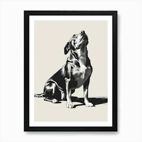 Dog Looking Up Art Print