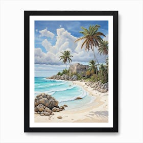 Tulum Beach 1 Art Print