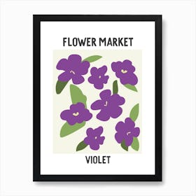 Flower Market Poster Violet Art Print