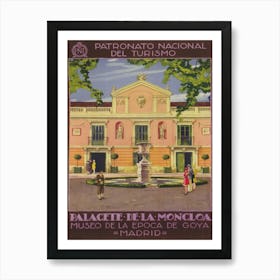Madrid Spain, Palace, Vintage Travel Poster Art Print