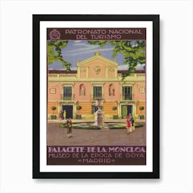 Madrid Spain, Palace, Vintage Travel Poster Poster