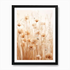 Boho Dried Flowers Flax Flower 4 Art Print